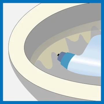 Toilet cleaning Stock Illustration