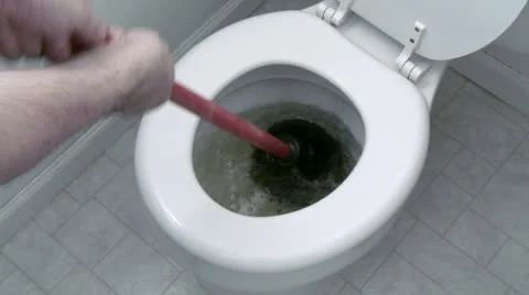 Toilet Clog Stock Footage 25344952