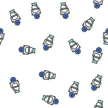 Toilet contactless vector seamless pattern Stock Illustration
