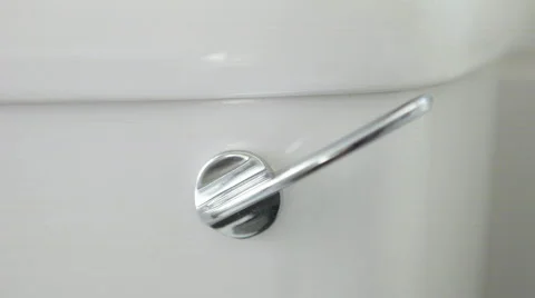 Toilet flush handle Stock Footage 369904