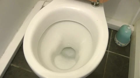 Toilet flushing close up 스톡 동영상 40847431