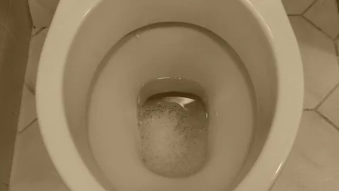 A toilet flushing Stock Footage 93909169