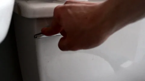 Toilet Handle Stock Footage 37333111