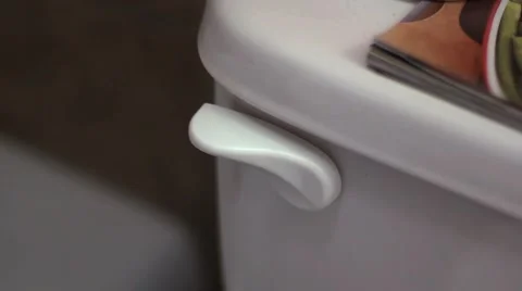 Toilet Handle Stock Footage 40340466