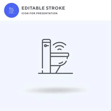 Toilet icon vector, filled flat sign, solid pictogram isolated on white, logo Stock Illustration