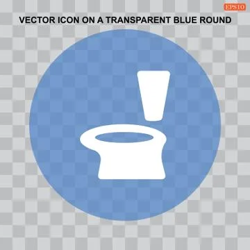 Toilet Icon, Vector flat design style Stock Illustration