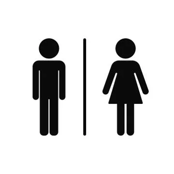 Toilet icon. Vector illustration on withe background. Isolated. Illustrazione stock