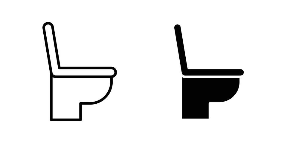 Toilet icon for web projects Illustrazione stock