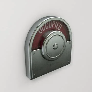 Toilet Indicator Occupied 스톡 일러스트