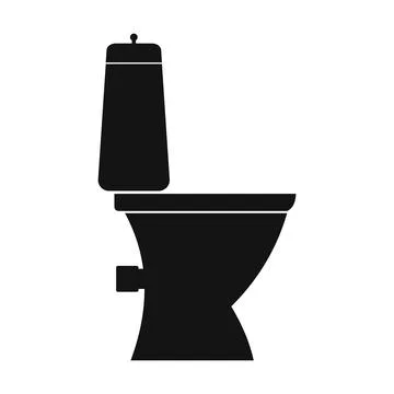 Toilet pan a side view Ilustración de archivo