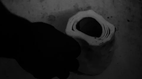 Toilet paper set on fire Stock Footage 34523181