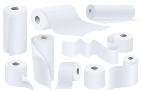 Toilet Paper Vector Set Stock Illustration