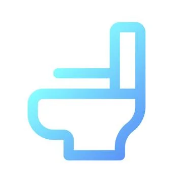 Toilet pot pixel perfect gradient linear ui icon Stock Illustration