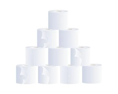 Toilet rolls Stock Illustration