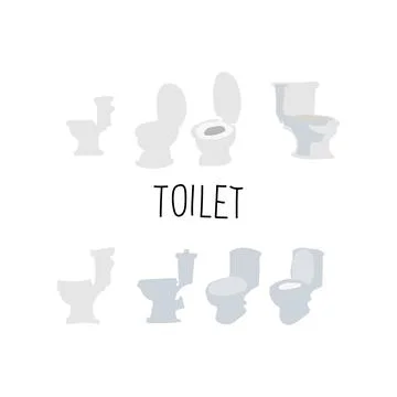 Toilet set vector Stock Illustration