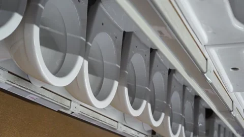 Toilet in a store vertical video Stock Footage 260355893