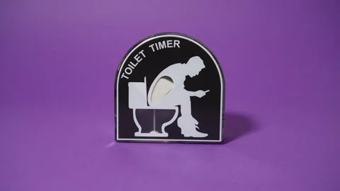 Toilet timer hourglass Stock Footage 236292389