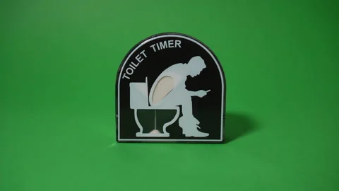 Toilet timer hourglass Stock Footage 236301246