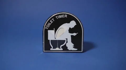 Toilet timer hourglass Stock Footage 236302372