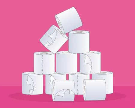 Toilet tissue Stock Illustration