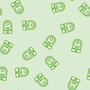 Toilet top view line vector seamless pattern 스톡 일러스트