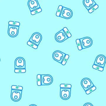 Toilet top view vector seamless pattern Stock Illustration