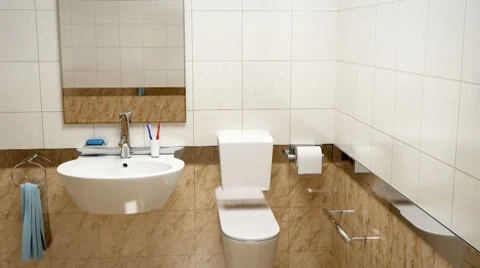 Toilet Transition Stock Footage 8520504