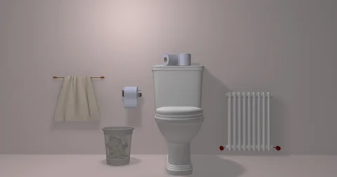 Toilet Transition Stock Footage
