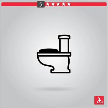Toilet vector icon Stock Illustration