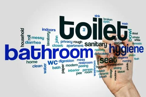 Toilet word cloud concept Stock Illustration