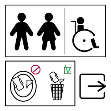 Toilett signs set Stock Illustration