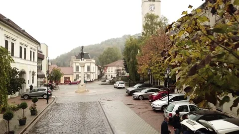 Tokaj's main square 스톡 동영상 120366132