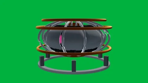Tokamak fusion 3d loop green screen 스톡 동영상 342914028