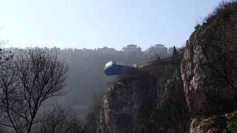 Tokatli canyon with far view of Crystal Glass Terrace Stock Footage 234618445