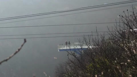 Tokatli canyon with far view of Crystal Glass Terrace Stock Footage 234618495