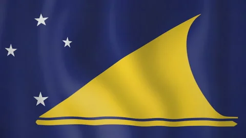 Tokelau animated flag. Seamless loop. 4K Stock Footage