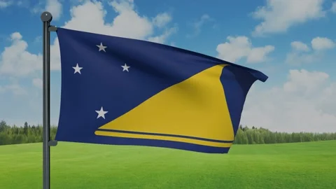Tokelau Flag Video stock 153256331
