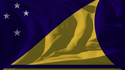 Tokelau Flag Loop Stock Footage 295742632
