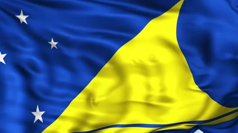 Tokelau Waving Flag Background Stock Footage 204141232