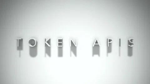 Token apis 3D title animation with shadows on a white background Stock Footage 297268994