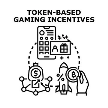 Token based gaming incentives developing digital economy 스톡 일러스트