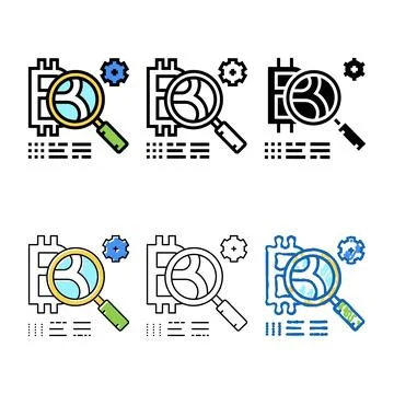 Token development ico pack color icon vector Stock Illustration