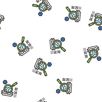 Token development ico vector seamless pattern Illustrazione stock