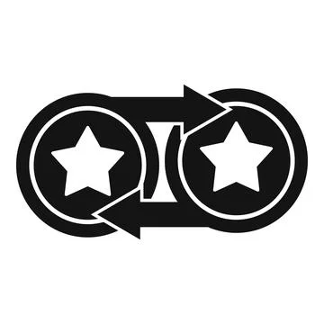 Token exchange icon simple vector. Bitcoin wallet 스톡 일러스트