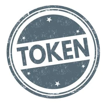 Token grunge rubber stamp Stock Illustration