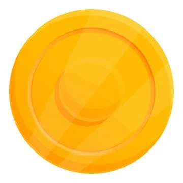 Token icon, cartoon style Stock Illustration