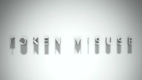 Token misuse 3D title animation white text on a white background Stock Footage 299758515