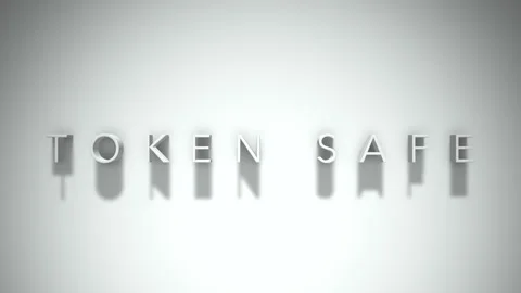 Token safe 3D title animation with shadows on a white background Stock Footage 297518258
