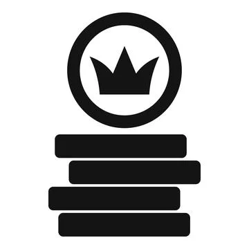 Token stack icon simple vector. Coin money Stock Illustration