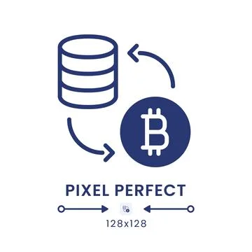 Tokenization black solid desktop icon Stock Illustration